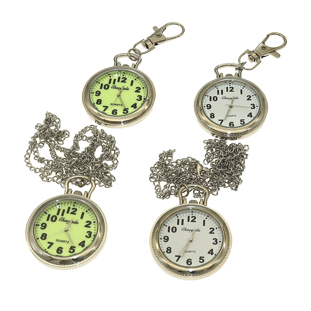 Women'S Fashion Labels - Big Number Luminous‌ Dial Pocket Watch