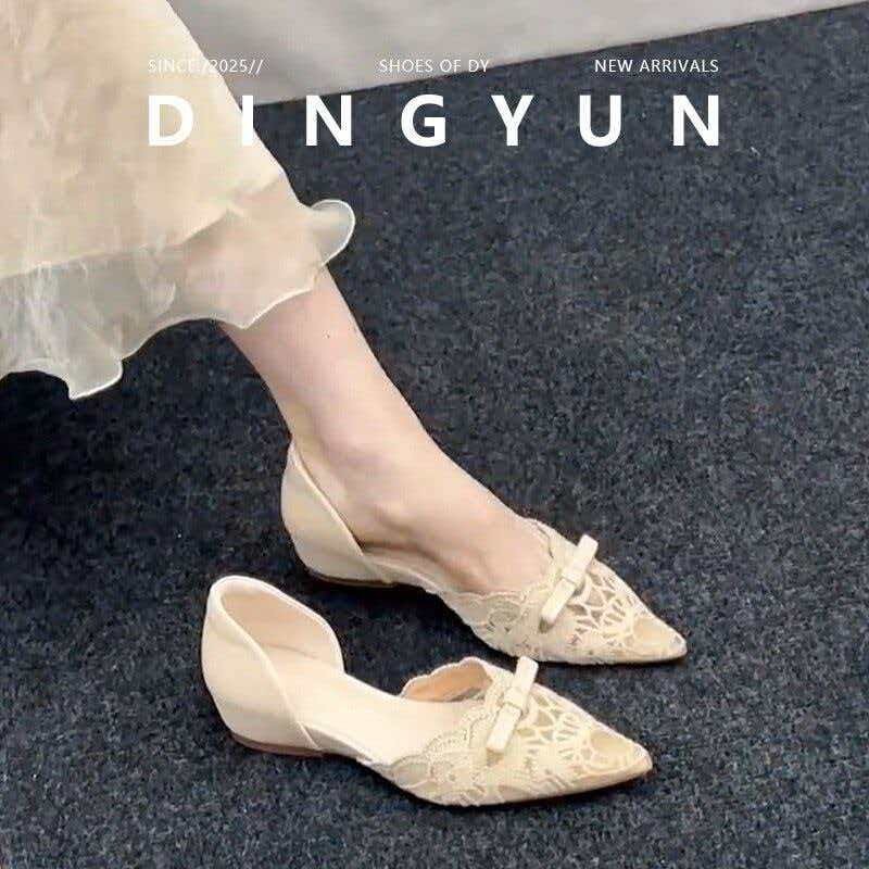 Women'S Fashion For Summer 2026 - French-style Gentle Bow High-heeled Hollow Single