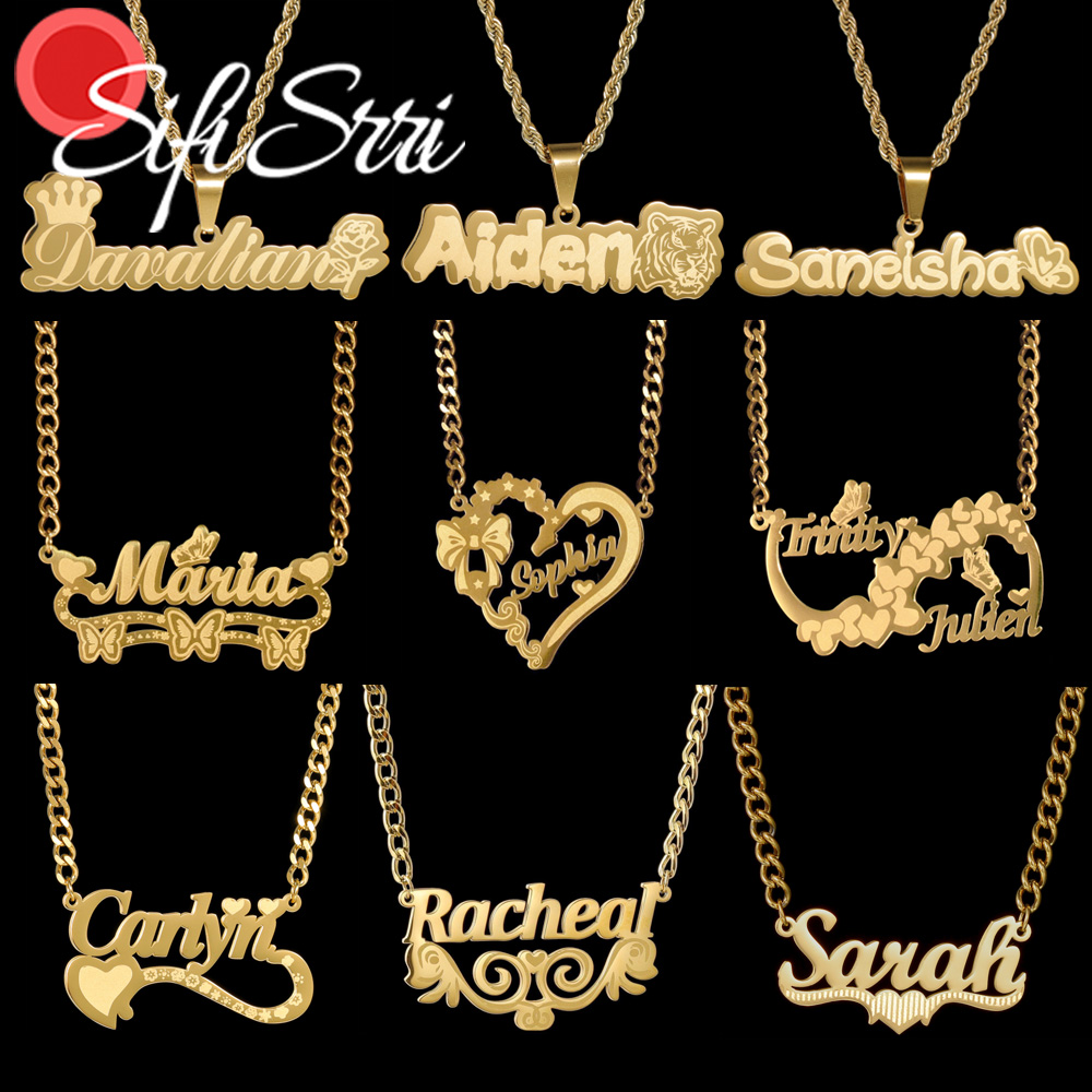 Women'S Fashion Labels - Sifisrri Custom Name Necklace for Women