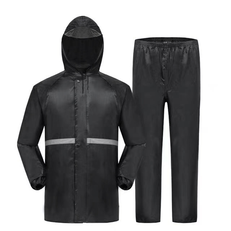 Women'S Fashion Rain Jacket - 2pcs Hooded Coat & Pant Rain
