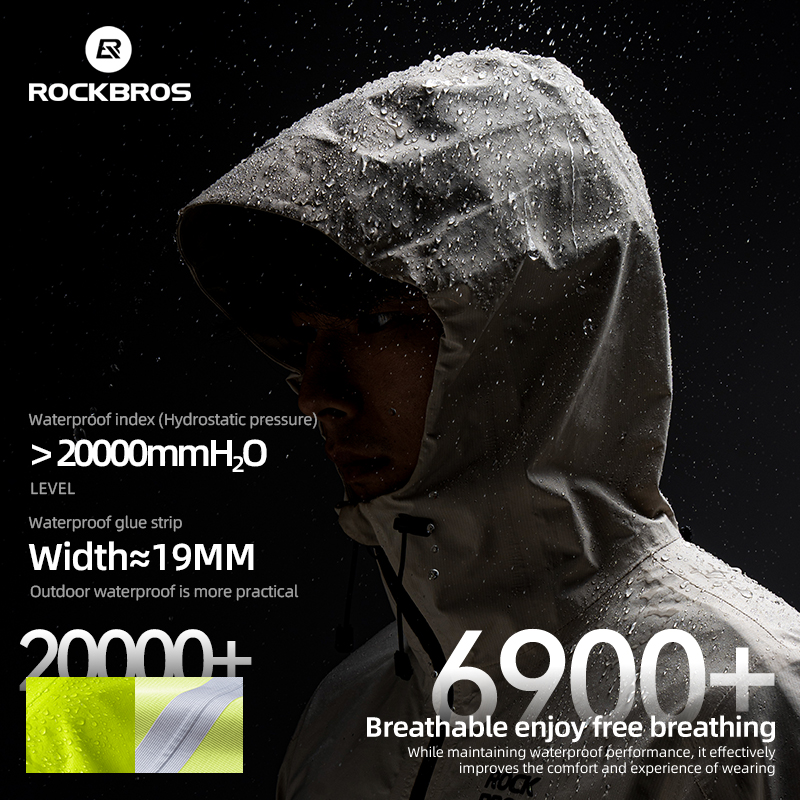 Women'S Fashion Rain Jacket - ROCKBROS Waterproof Cycling Jacket Raincoat Waterproof