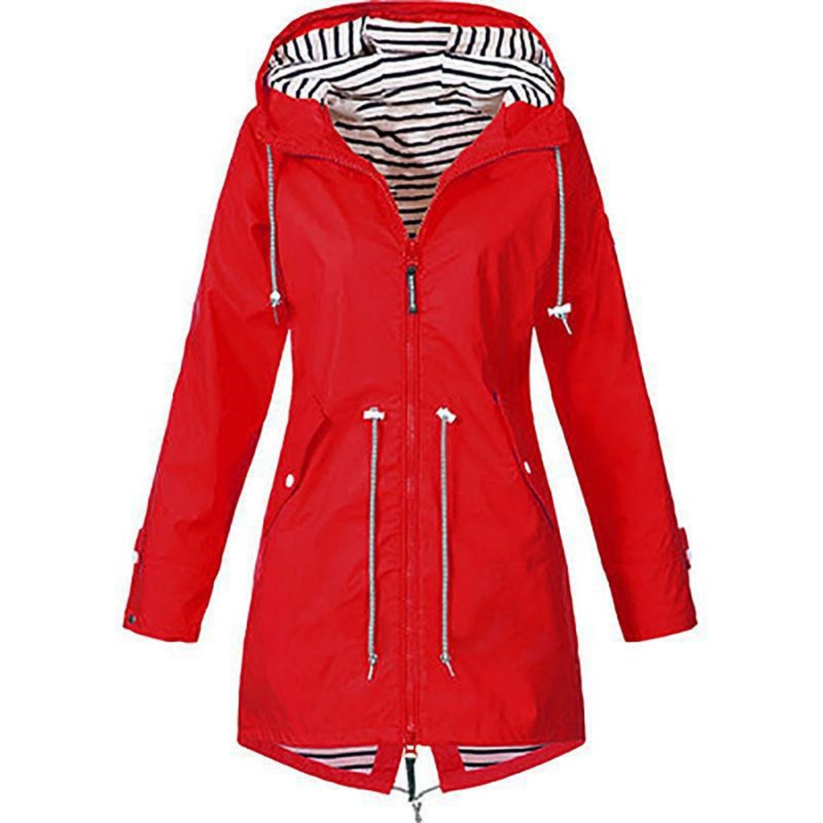 Women'S Fashion Rain Jacket - 2025 New Long-sleeved Raincoat Zipper Women's