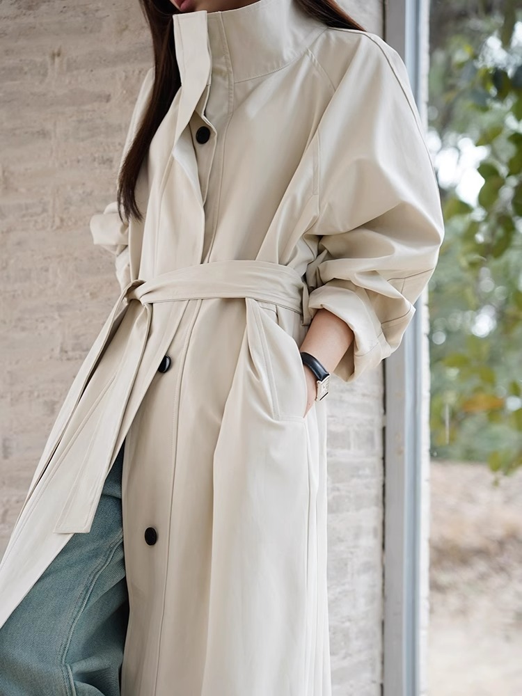Women'S Fashion Raincoat - Brown Trench Women'S Fashionable Raincoat Vacation