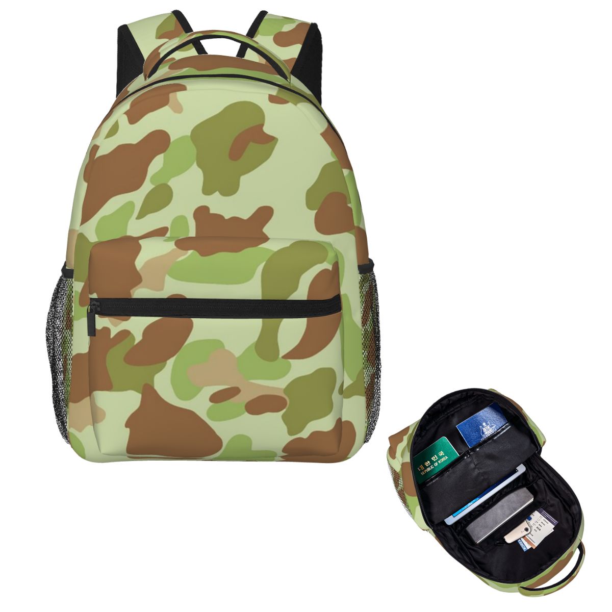 Women'S Fashion Ww2 - Frogskin Camo WW2 Student Backpack School