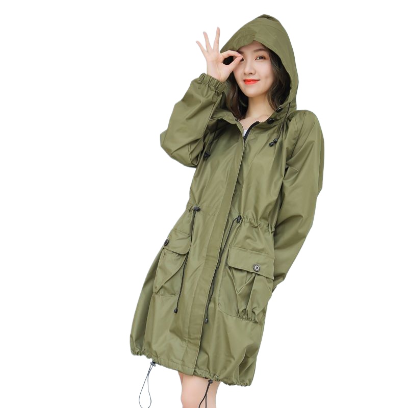 Women'S Fashion Raincoat - Lightweight Waterproof Raincoat Women Long Hooded
