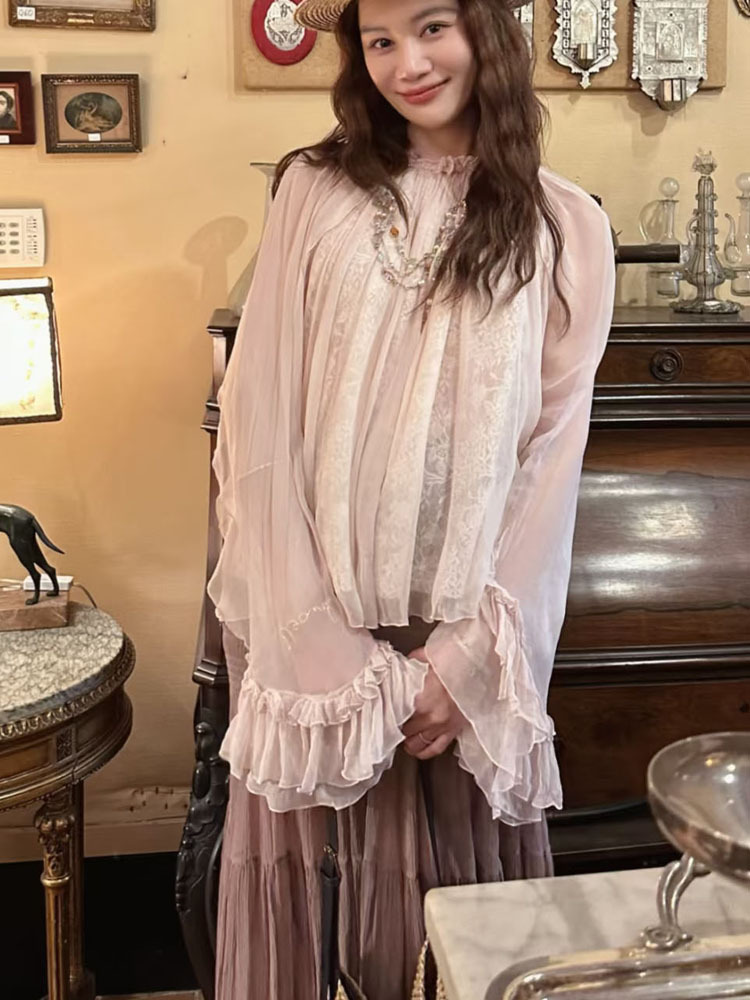 Lace ruffled loose top, stylis - огляд і ціна Women'S Fashion For Summer 2026