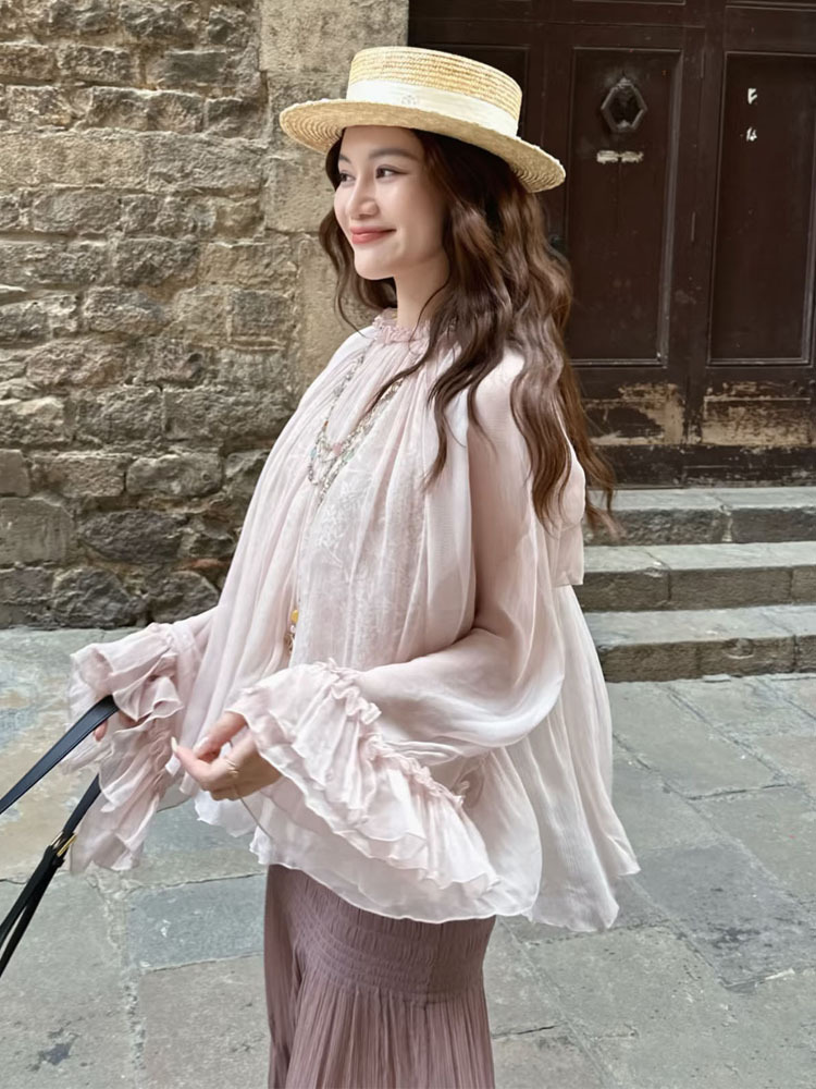 Lace ruffled loose top, stylis - огляд і ціна Women'S Fashion For Summer 2026