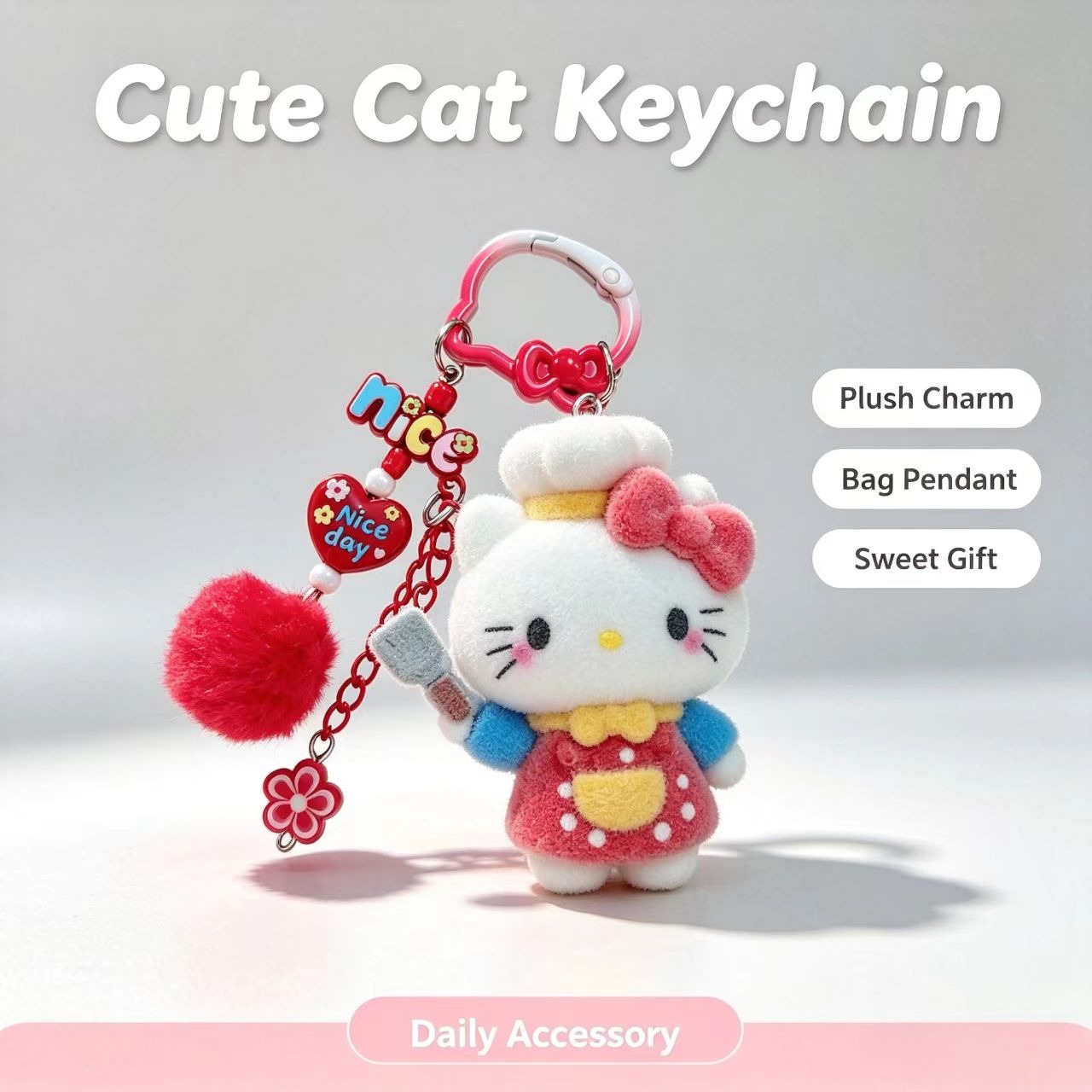 Fashion Flocked Cat Keychain C - огляд і ціна Women Fashion Rings