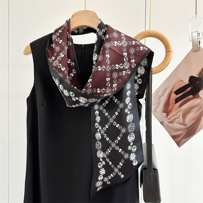 Jewelry Print 100% Silk Neck H - огляд і ціна Women'S Fashion Layering