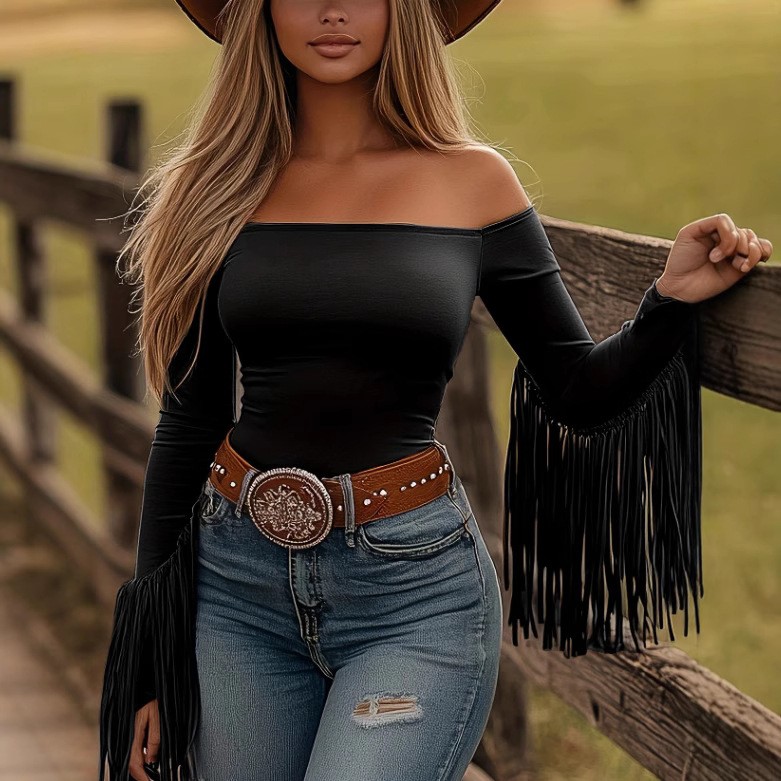Women Clothes Blouse Fringe De - огляд і ціна Women Fashion Style