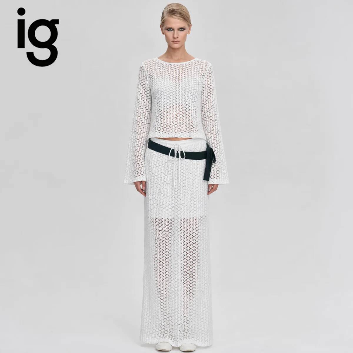IG 2026 Women's Hollow Out Kni - огляд і ціна Crop Top Women