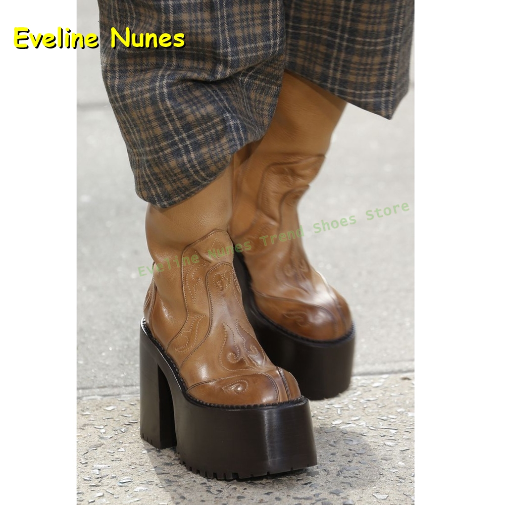 Embroidery Platform Knee High  - огляд і ціна Women Fashion Trend 2025