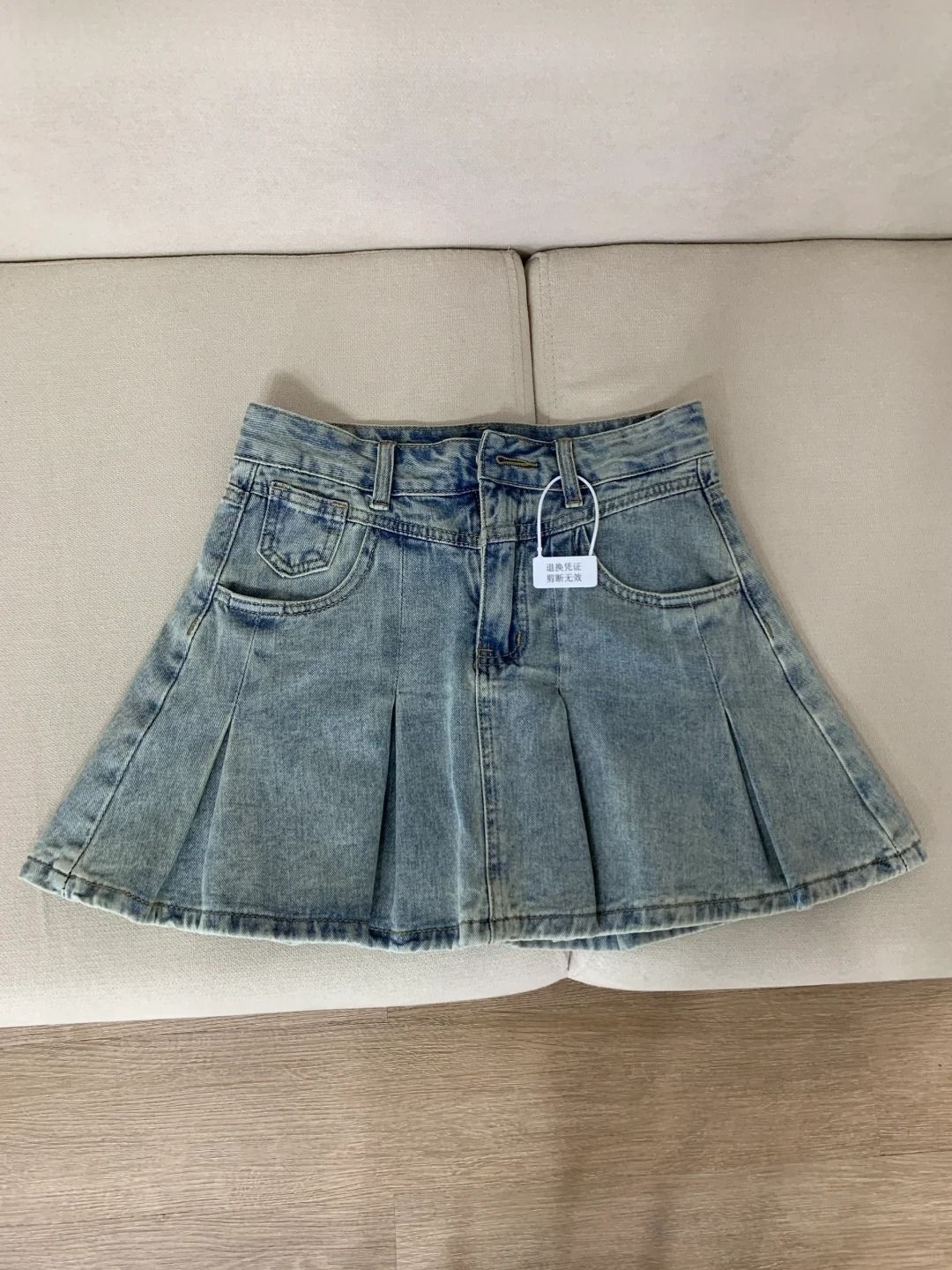 Women High Waist Denim Pleated - огляд і ціна Women Fashion Jeans