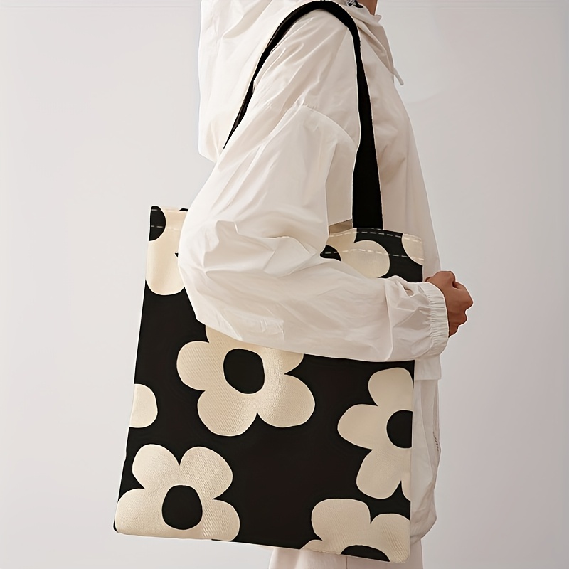 Yellow flower printed tote bag - огляд і ціна Canvas Tote Bag