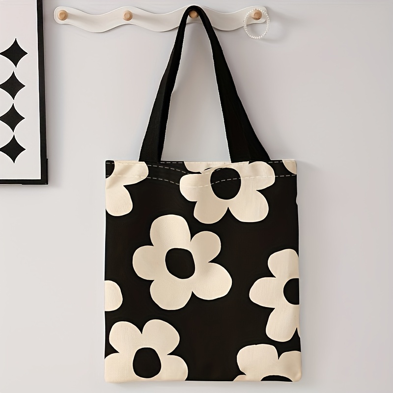 Yellow flower printed tote bag - огляд і ціна Canvas Tote Bag