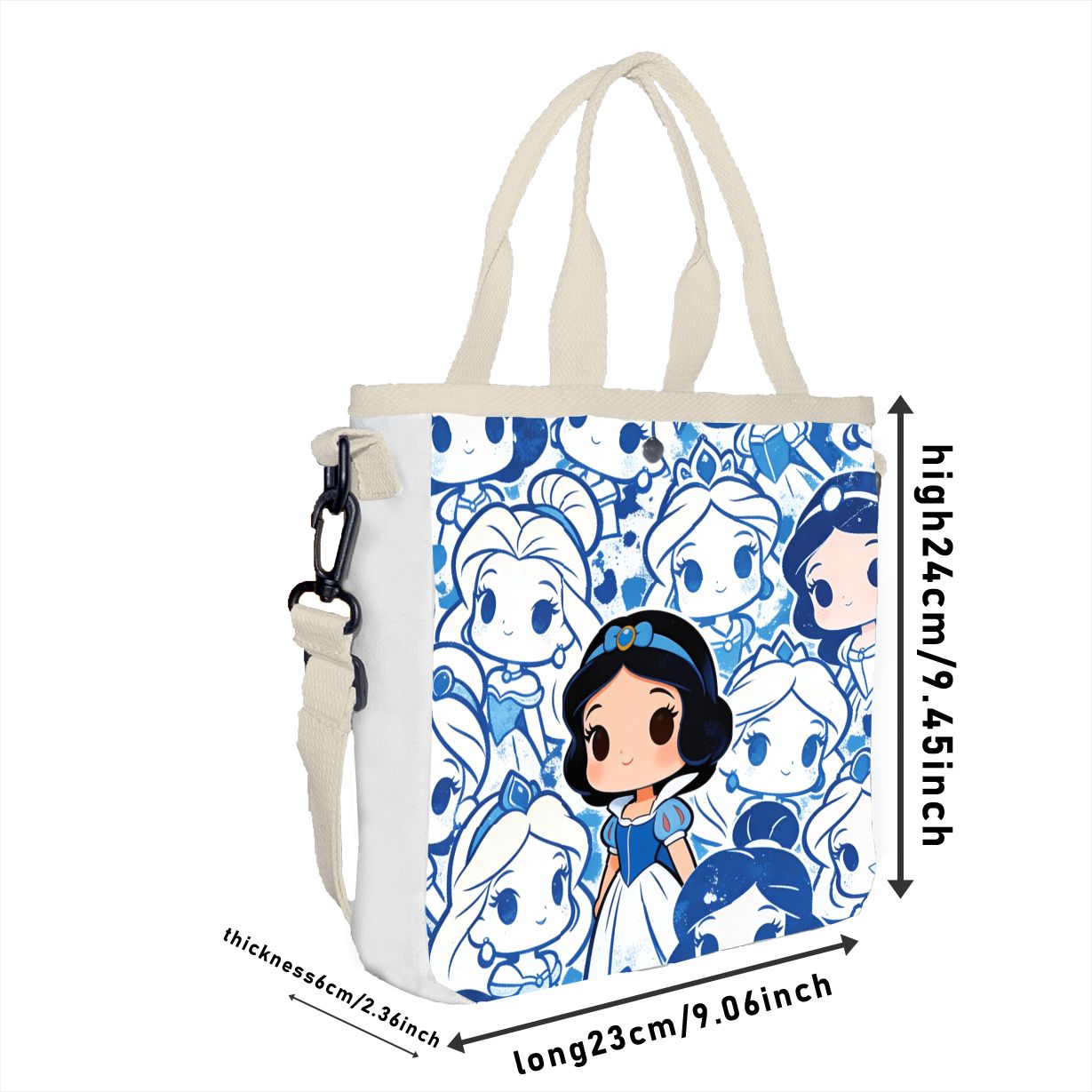 Cartoon snow white Characters  - огляд і ціна Canvas Tote Bag