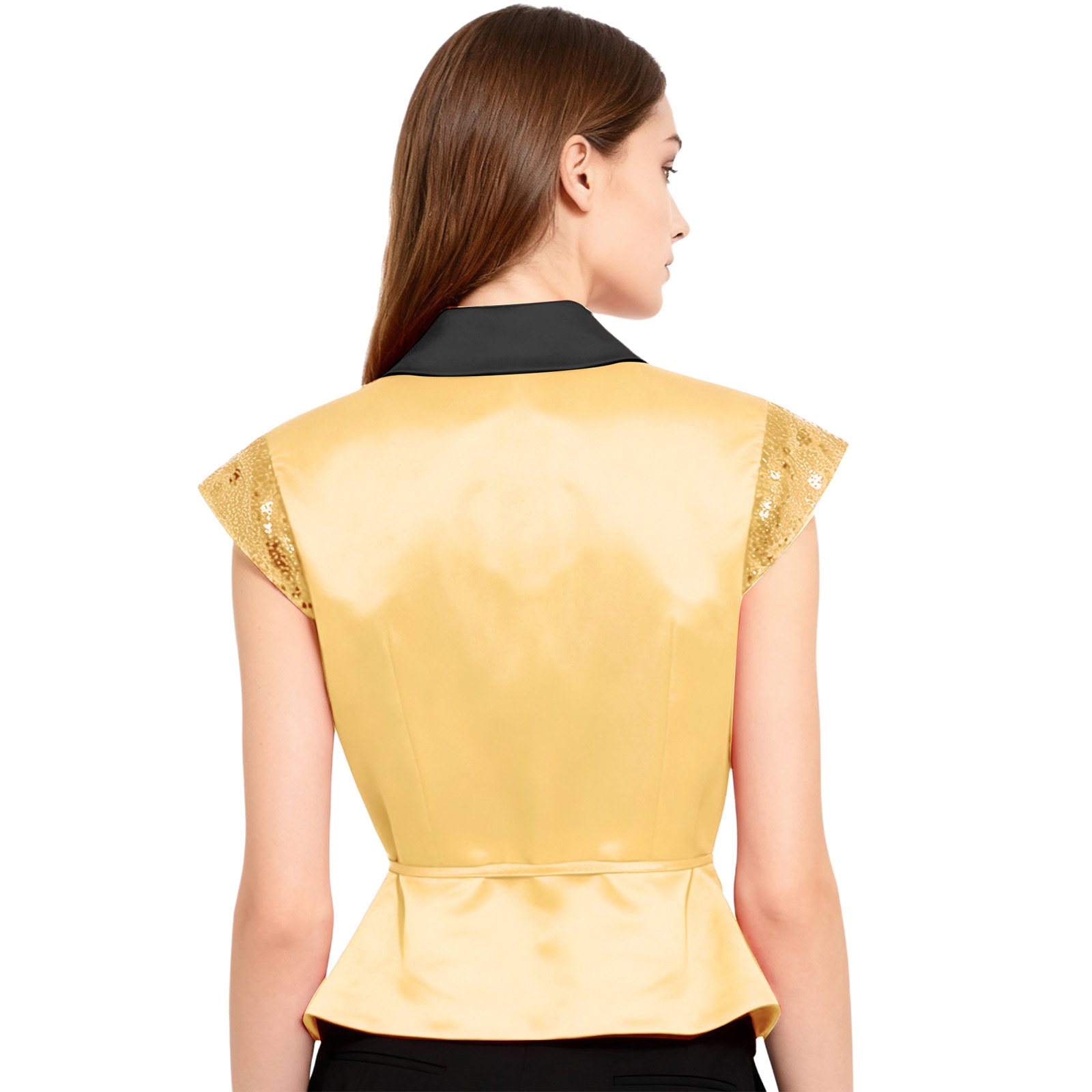 Women Sequin Vest V-neck Label - огляд і ціна Women'S Fashion Labels