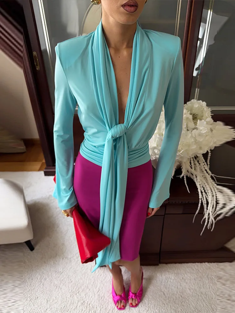 Elegant Pleated Scarf Collar S - огляд і ціна Women'S Fashion For Summer 2026