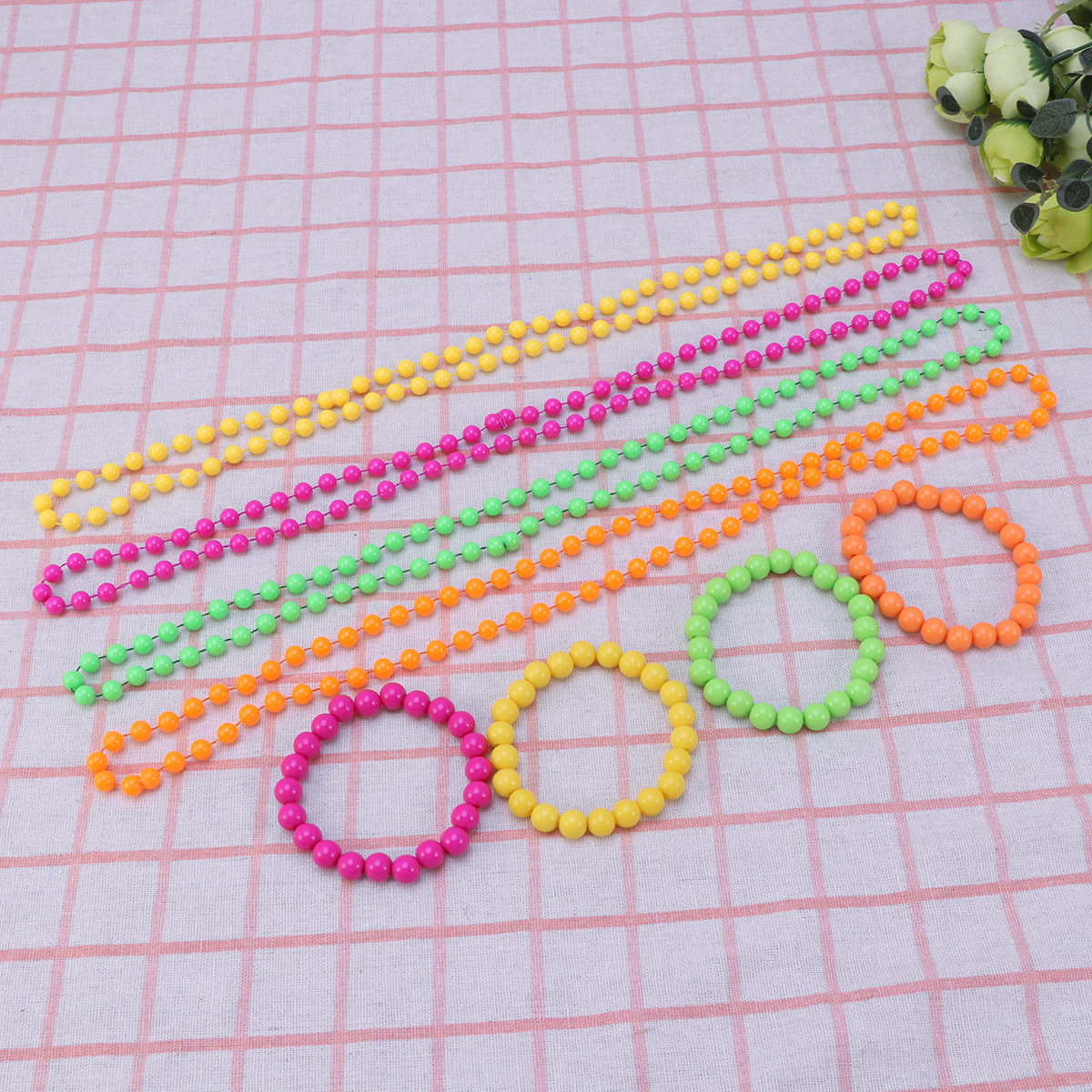 4Pcs Plastic Bead Necklace Wom - огляд і ціна Women'S Fashion Of The 70S