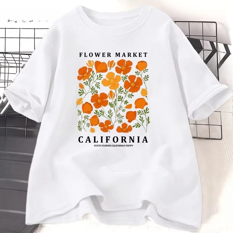 Flower Market California T Shi - огляд і ціна Women'S Fashion Market Size