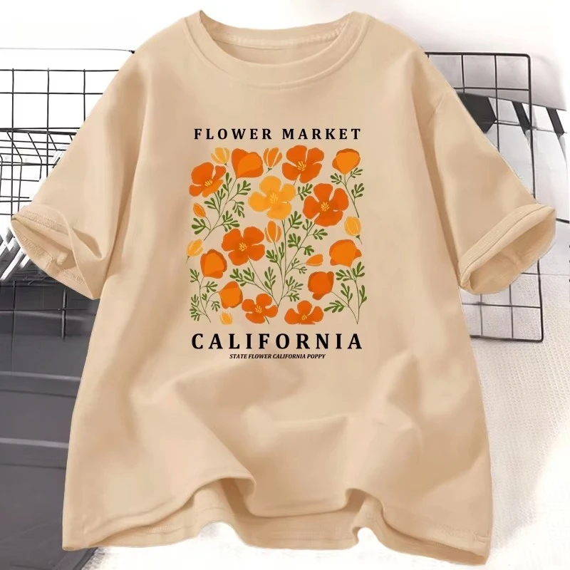 Flower Market California T Shi - огляд і ціна Women'S Fashion Market Size