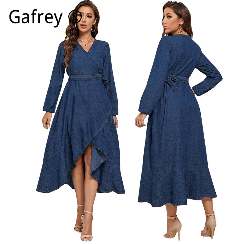 Plus Size Women Denim Dress Lo - огляд і ціна Women Fashion Jeans