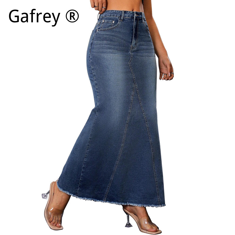Women Denim Midi Skirt High Wa - огляд і ціна Women Fashion Jeans