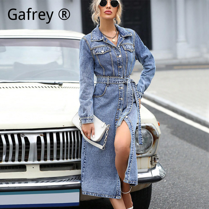 Women Long Sleeve Denim Dress  - огляд і ціна Women Fashion Jeans