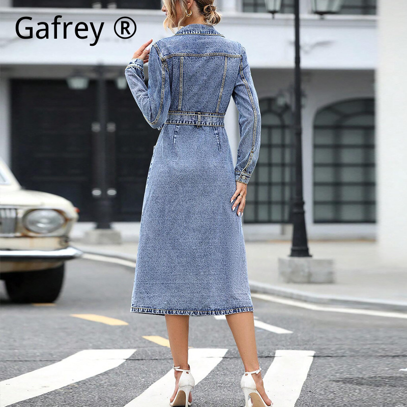 Women Long Sleeve Denim Dress  - огляд і ціна Women Fashion Jeans