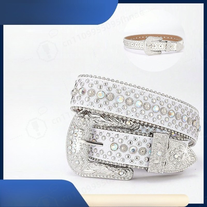 Y2K Style Rhinestone Belt For  - огляд і ціна Women Fashion Jeans