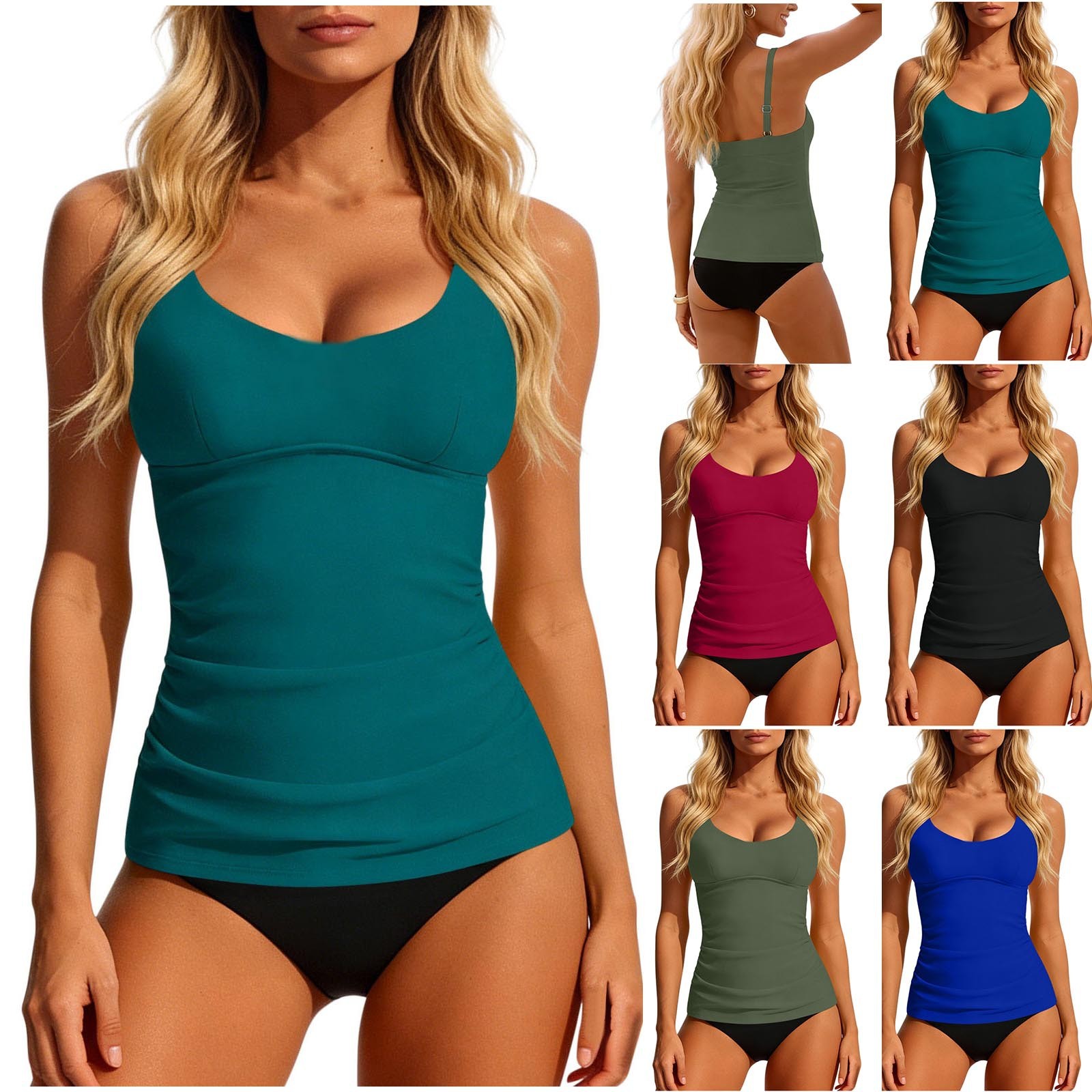 Women's 2026 Tankini Teal Scoo - огляд і ціна Crop Top Women