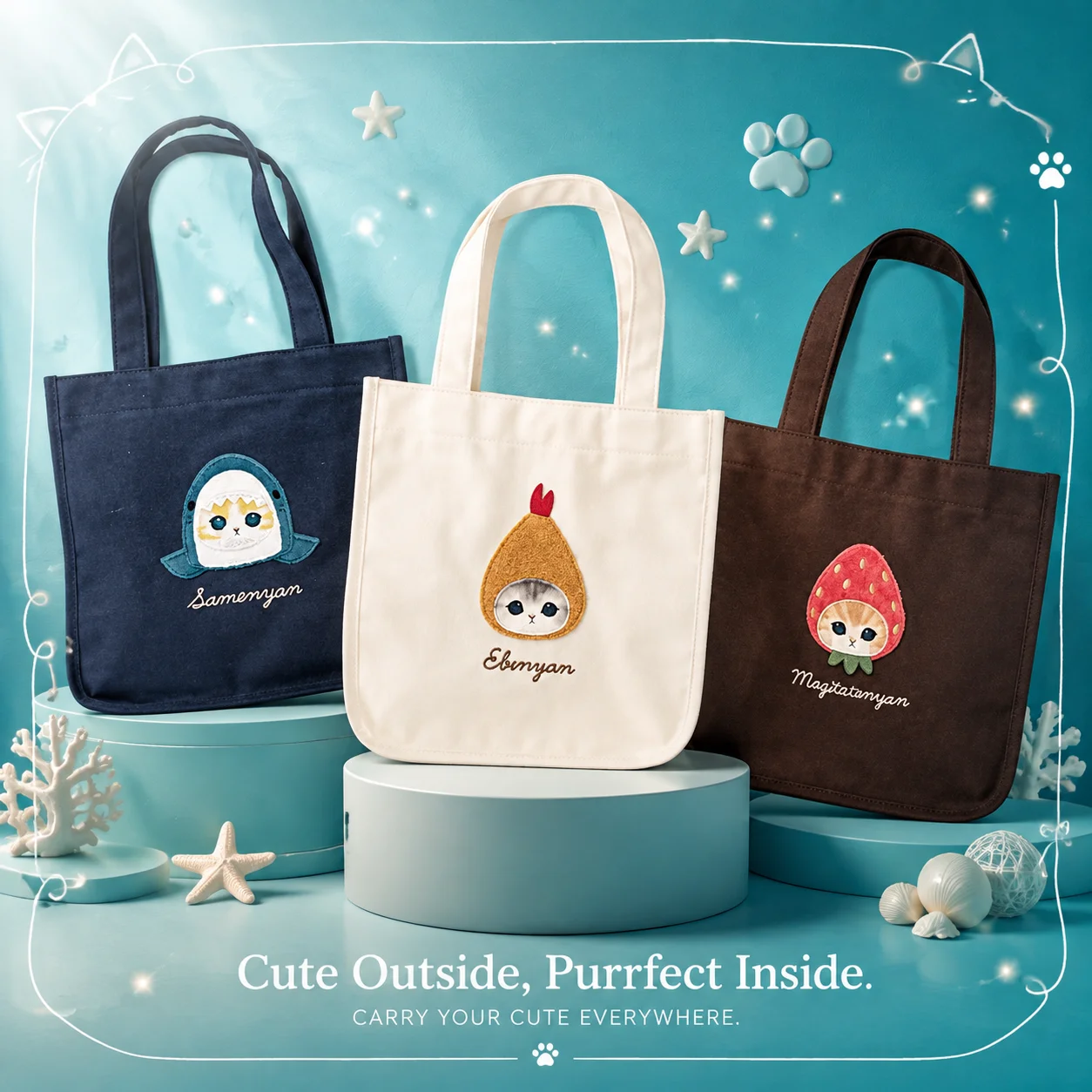 Japanese Mofusand Same Style N - огляд і ціна Canvas Tote Bag