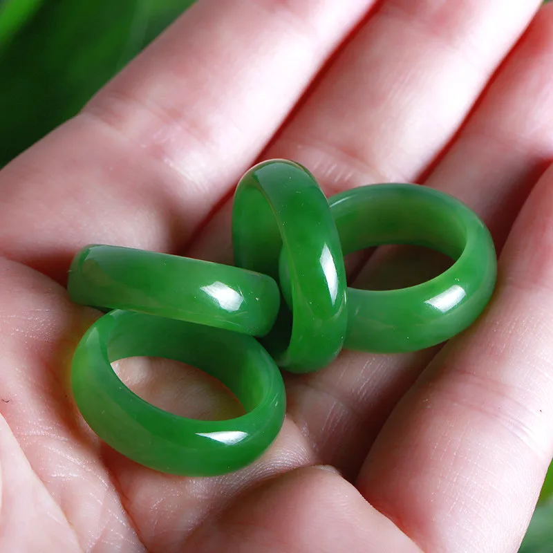 Natural Green Hetian Jade Ring - огляд і ціна Women Fashion Rings