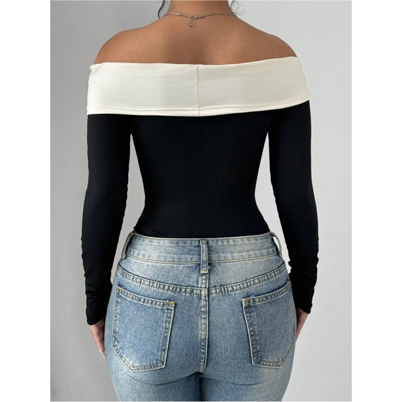 Bowknot Decor Off Shoulder Bod - огляд і ціна Women Fashion Style